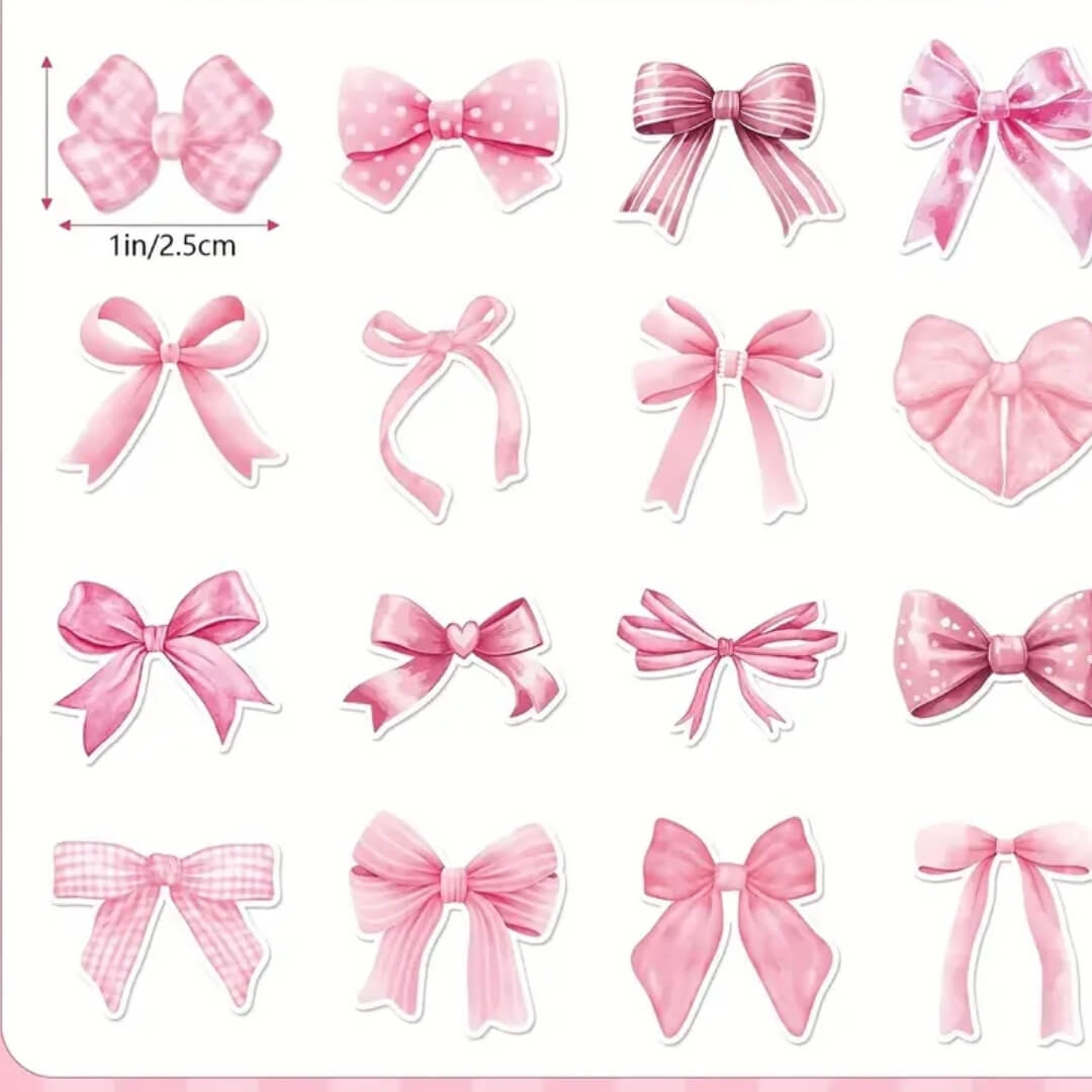 Simple Bow Sticker Set of 10 small cute Bow stickers β The Doodle Club