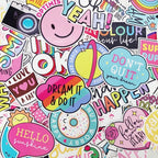 Set of 10 cute positive words sticker pack