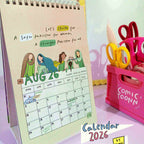 2026 Islamic Doodles & Quotes Desk Calendar