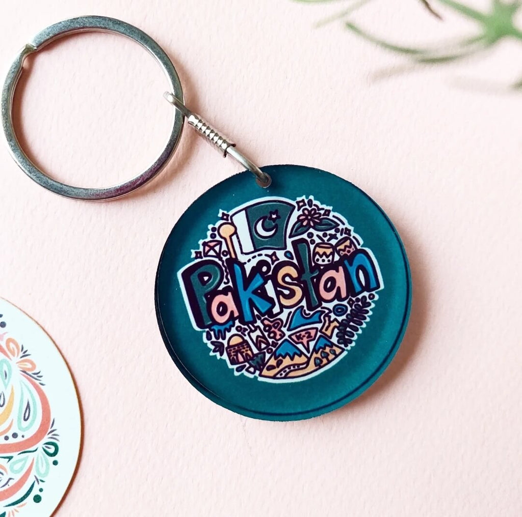 Pakistan Doodle Acrylic Keychain