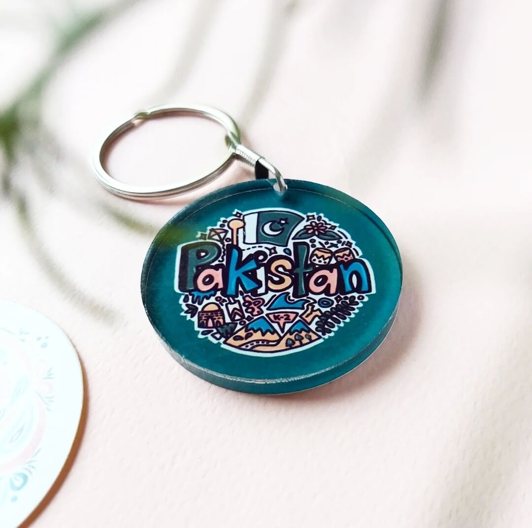 Pakistan Doodle Acrylic Keychain