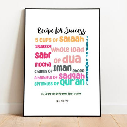 Recipe For Success Crystal Frame (Pre-paid)