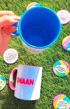 Pink or Blue Named Mug (Pre-paid)