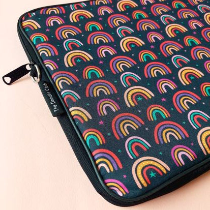 Rainbow Stars Dark Laptop Sleeve