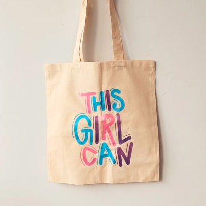 This Girl Can White Tote Bag