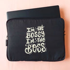I'm not Bossy Black & Cream Laptop Sleeve