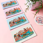 Hunza Doodle Fridge Magnet Off-White