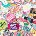 Set of 10 cute positive words sticker pack