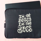 I'm not Bossy Black & Cream Laptop Sleeve