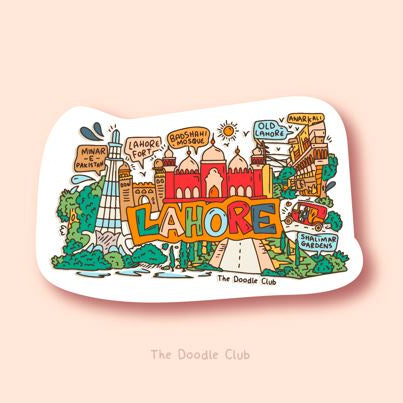 Lahore Doodle Sticker