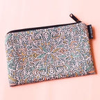 Pastel Pink Leaves Zipper Pouch