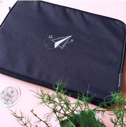 Paper Aeroplane Navy Laptop Sleeve