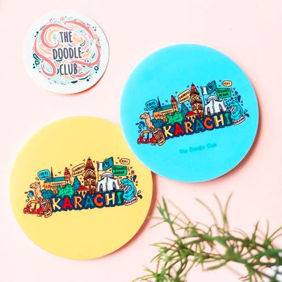 Karachi Yellow Acrylic Coaster