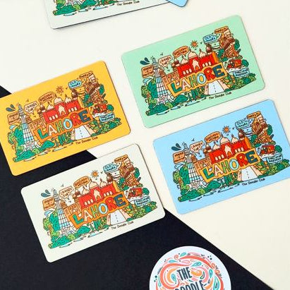 Lahore Doodle Off White Fridge Magnet