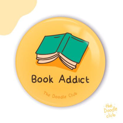 Book Addict Pin Badge