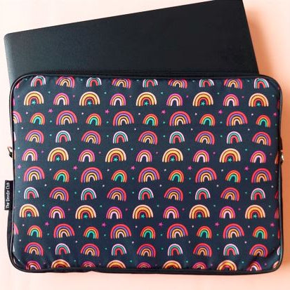 Rainbow Stars Dark Laptop Sleeve