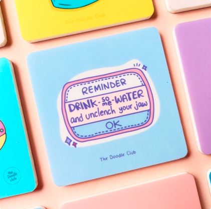 Reminder To Drink Water - Skyblue Acrylic Coaster