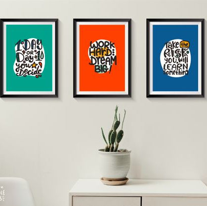 Set of 3 Quotespire Colored Frames (Pre-paid)