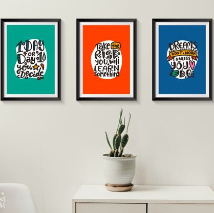 Set of 3 Quotespire Colored Frames (Pre-paid)
