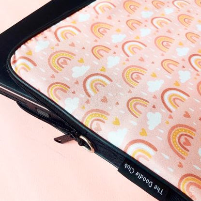 Rainbow Clouds Pastel Pink Laptop Sleeve