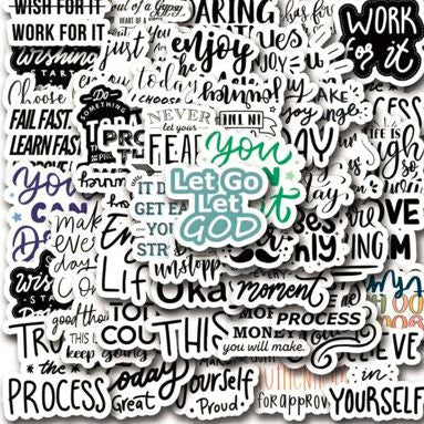 Set of 10 Inspiring Stickers