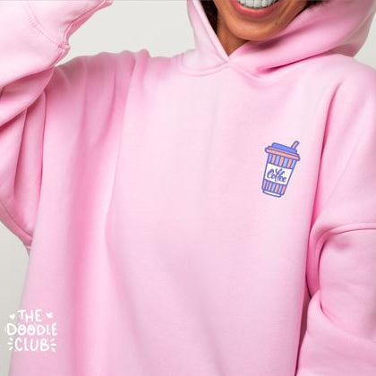 Coffee Sipper Pink Hoodie (Pre-paid)