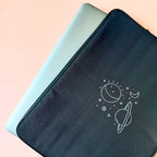 Black Minimalistic Space Laptop Sleeve