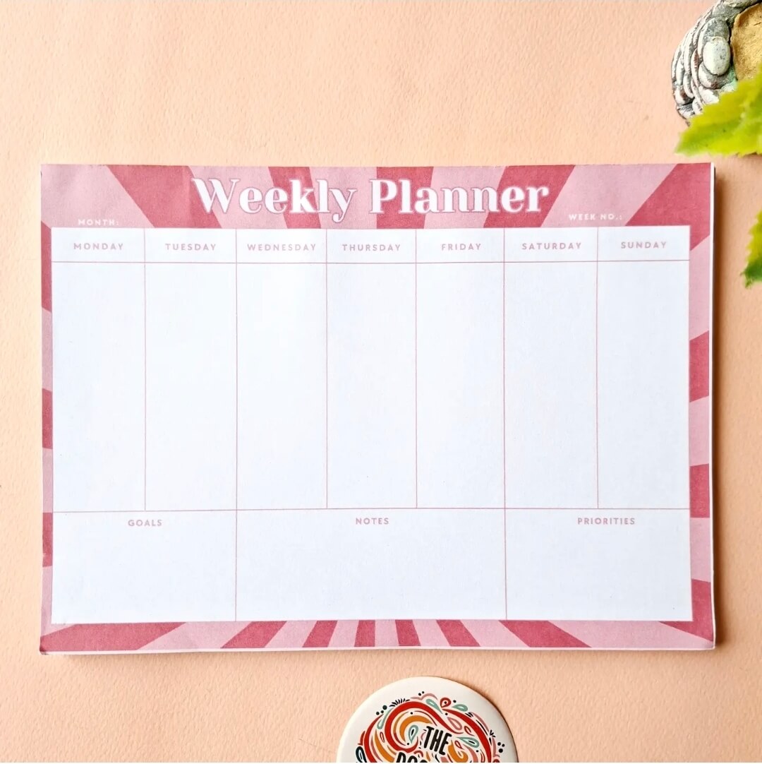 A5 Weekly Agenda Planner