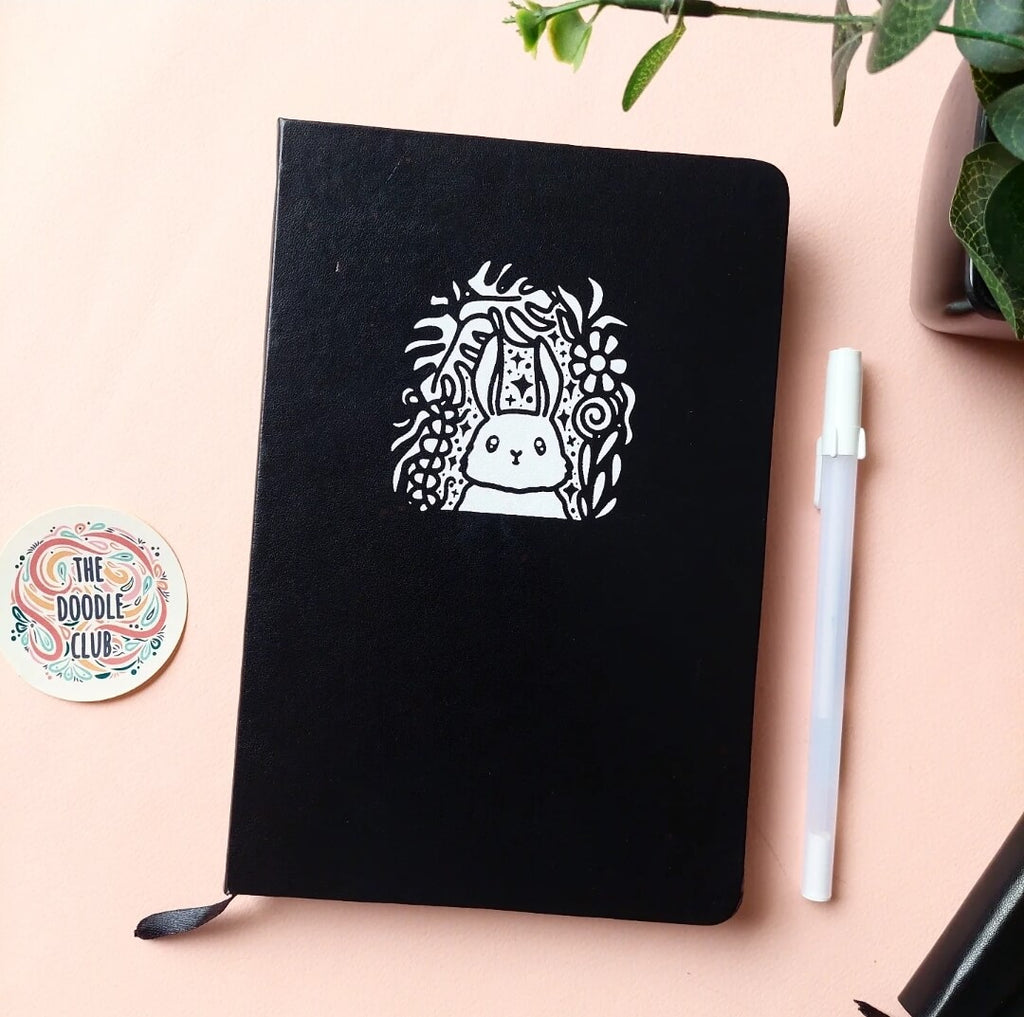 Bunny Bloom Black Paper Journal