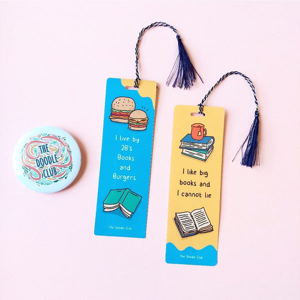 Set of 2 - Books and Burgers Bookmarks