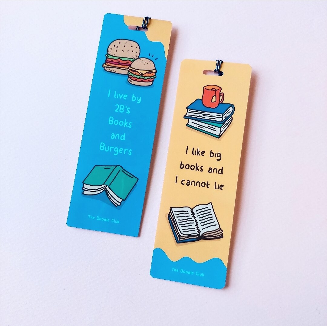 Set of 2 - Books and Burgers Bookmarks