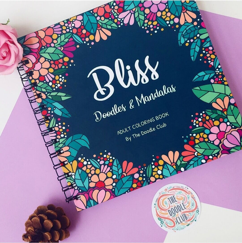 Bliss (Doodles & Mandalas) - Adult Colouring Book