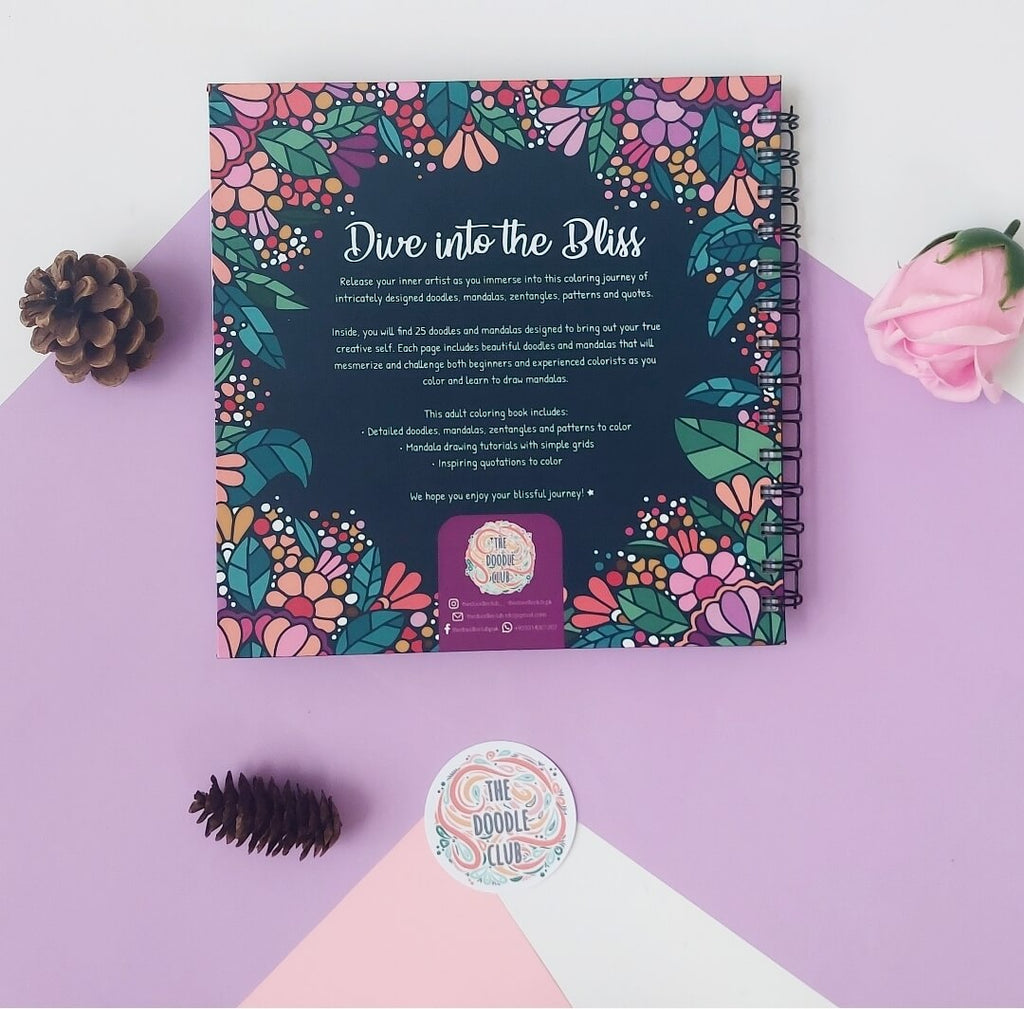 Bliss (Doodles & Mandalas) - Adult Colouring Book