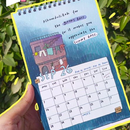 2026 Islamic Doodles & Quotes Desk Calendar