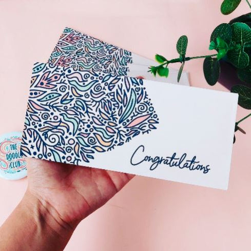 Boho Leaves Congratulations Pointed Envelopes