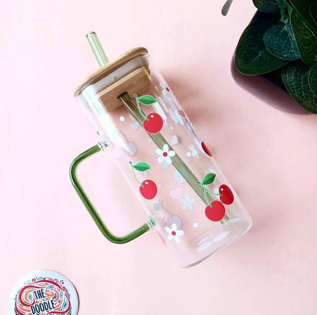 Cherry Blossom Glass Tumbler