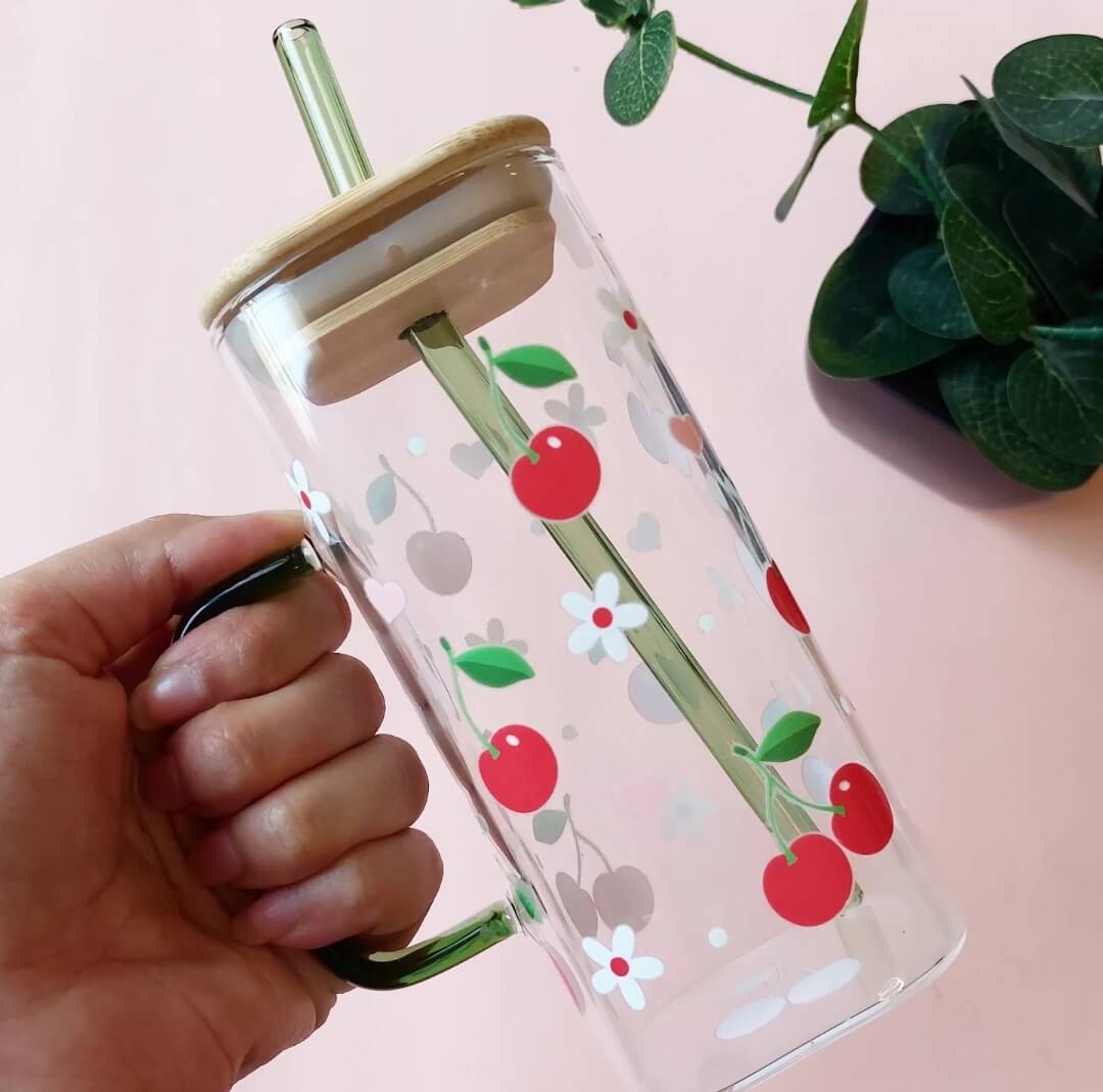 Cherry Blossom Glass Tumbler