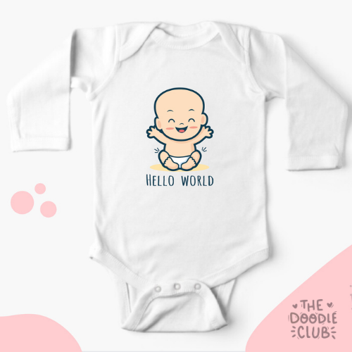 Hello world - Baby Onesie (Pre-paid)