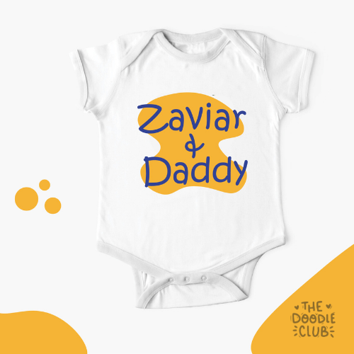 Baby & Daddy - Named Onesie (Pre-paid)