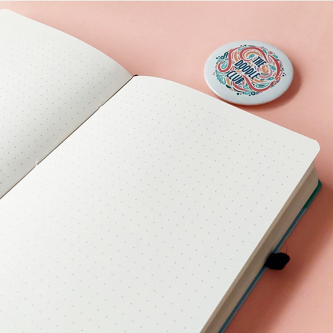 Minimalistic Space Doodle Black Journal