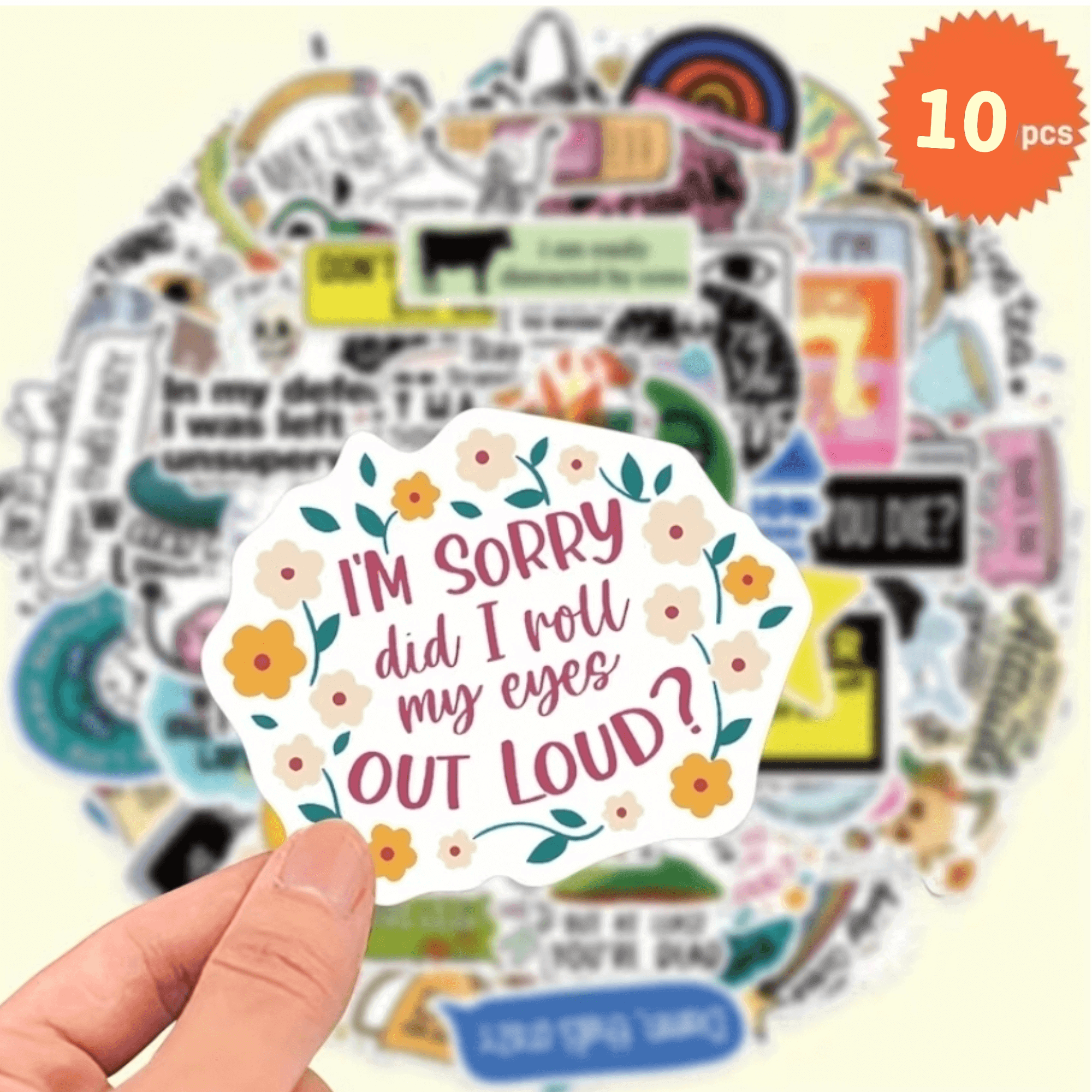 Funny Sarcastic Stickers • Set of 10