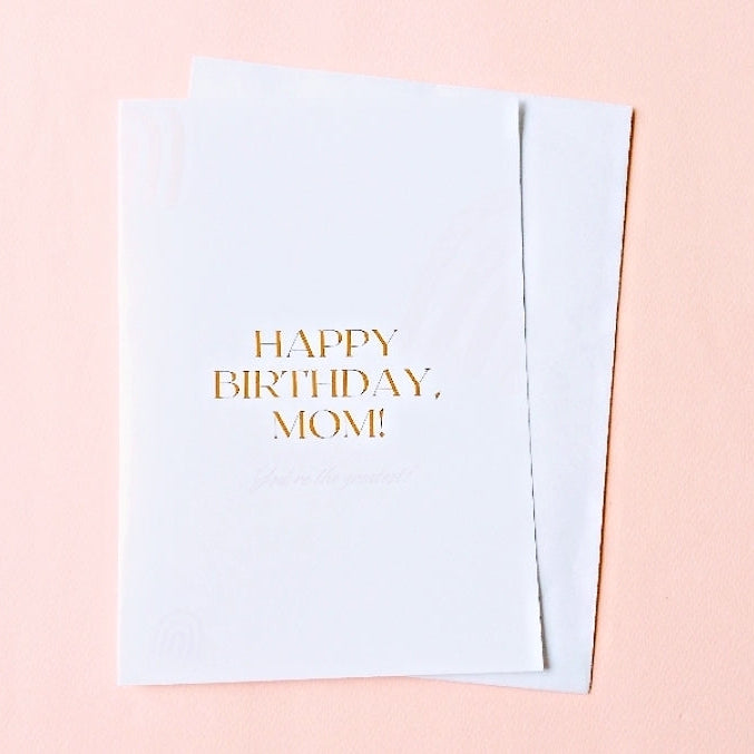 Happy Birthday White Mom Card