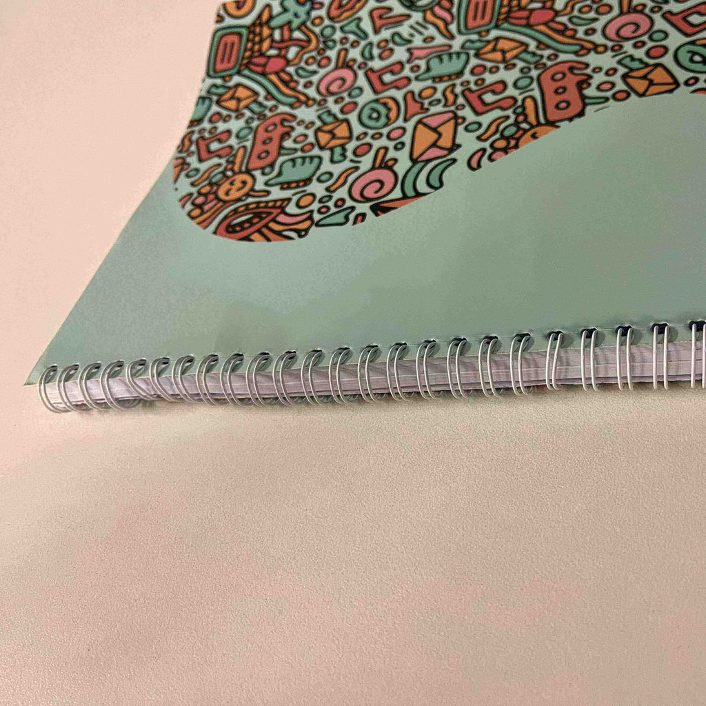 Minor Fault - Doodley Curve A4 Spiral Notebook
