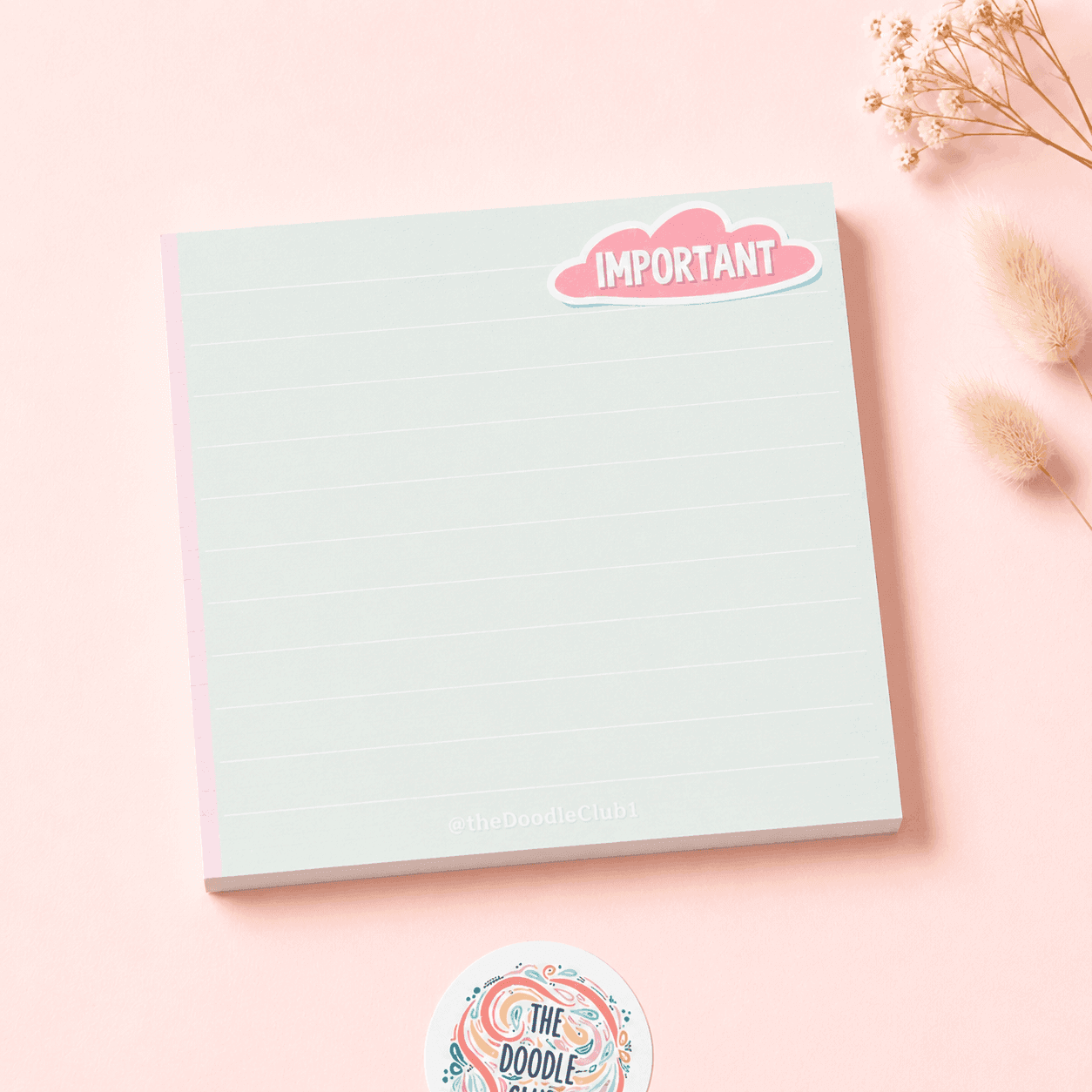 Important Mint Green Tearable Memo Pad