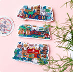 Set of 3 Acrylic Fridge Magnets