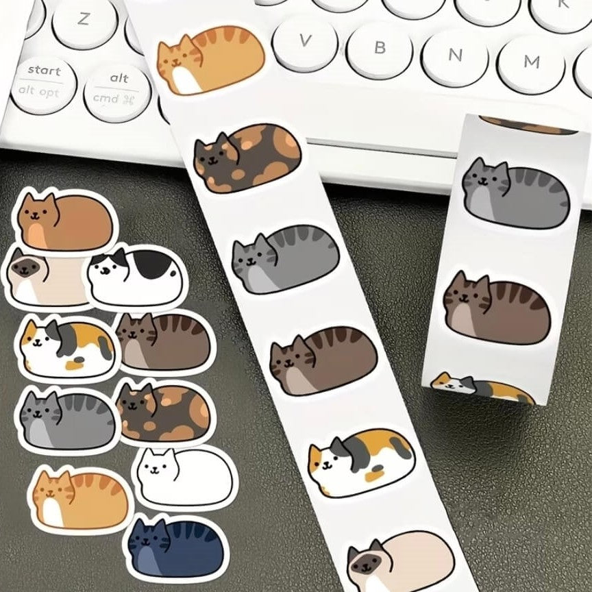 Mini Cat Stickers • Set of 10