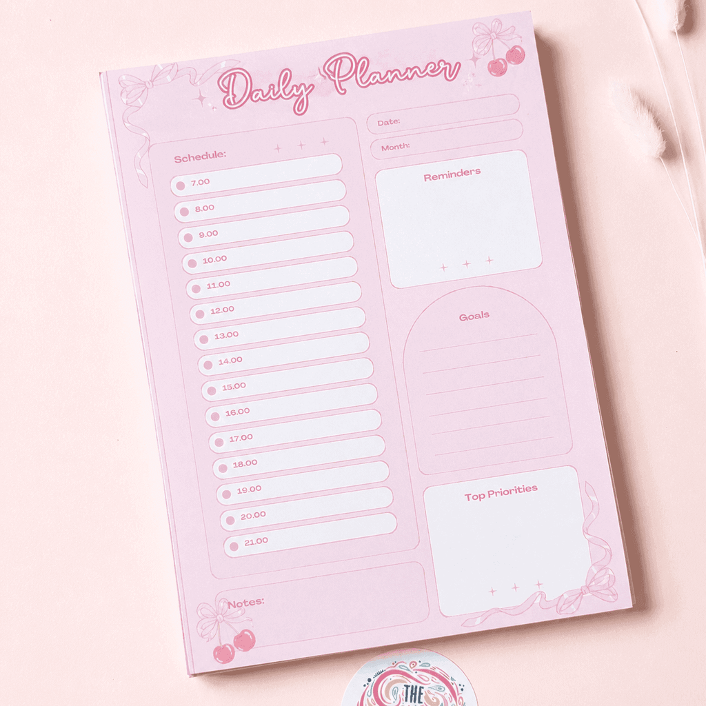 Pink Daily Planner - A5 size