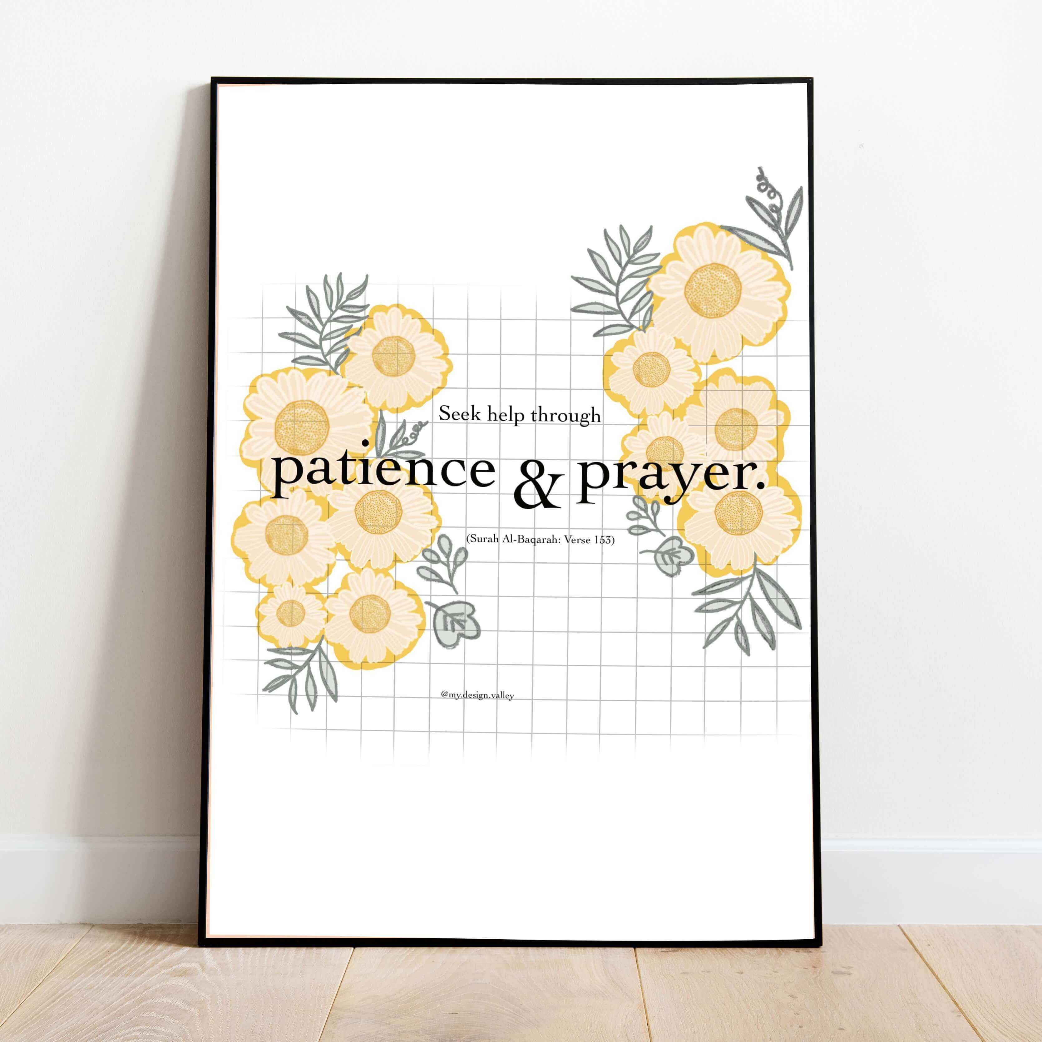 Prayer and Patience Crystal Frame (Pre-paid)