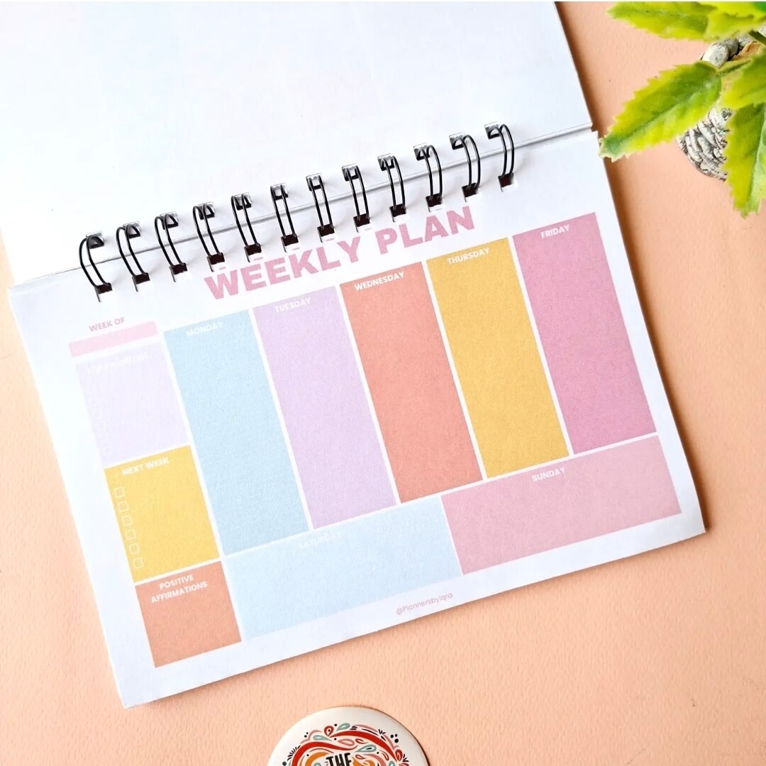 Rainbow Weekly Spiral Planner