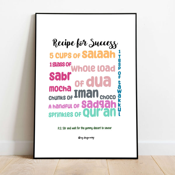 Recipe For Success Crystal Frame (Pre-paid)